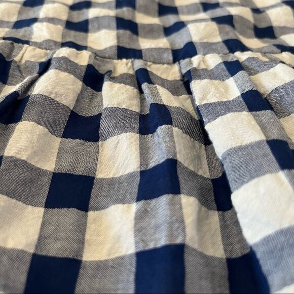 Le Sarte Pettegole Size 40 Small Check Flutter Sleeve Blouse - Picture 7 of 11